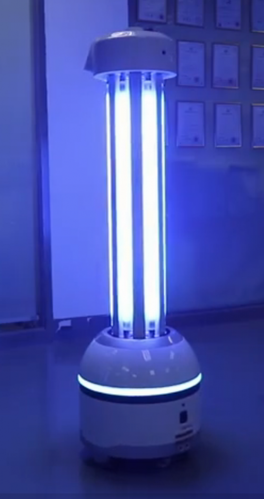 Désinfection de routine-Solution de stérilisation spécifique à la zone Covid-Coronavirus-Robot-Sanitize-UVC-Light Infections