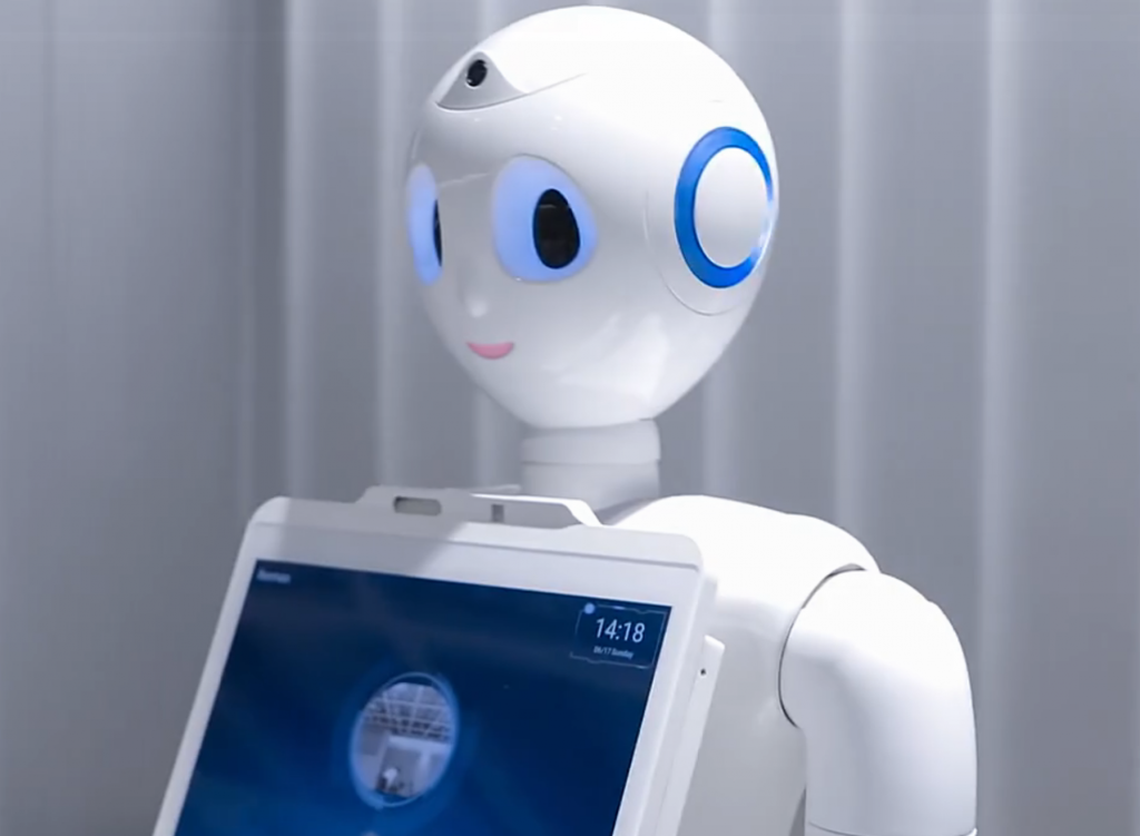 robot-pour-réception-reconnaissance-de-visage-d'interaction-vocale-intelligente